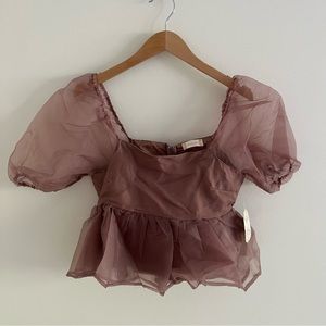 NWT Altar’d State puff sleeve blouse